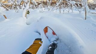 EPIC Untouched Powder Tree Snowboarding in Japan