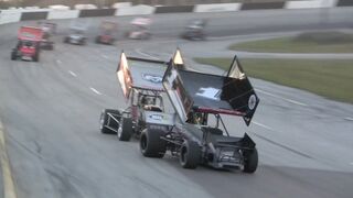 Winged Sprint Car Feature Race - Desoto Speedway 2-8-15