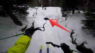 Skiing through pipe gone wrong!