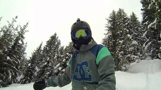 Snowboarding Off Piste in the 3 Valleys, French Alps