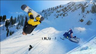 BUCKET LIST Backcountry Snowboarding WITH SNOWMOBILES !!