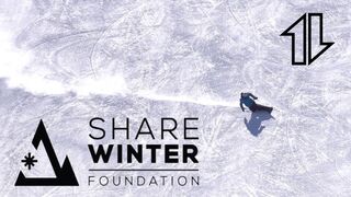Snowboarding with friends from the Share Winter Foundation