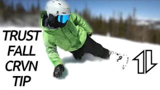 Snowboard Carving Tip with Kristin and Emily: 'TRUST FALL'