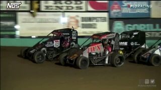 Chaos at the 2021 USAC Midgets feature At Action Track USA
