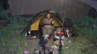 CAMPING in RAIN with TENT - Money chat
