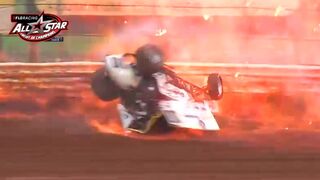 Zeb Wise Walks Away From Fiery Sprint Car Crash