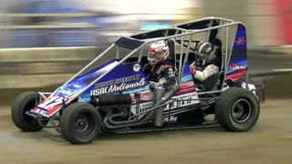 Christopher Bell Drives Two-Seat Midget at Lucas Oil Chili Bowl Nationals