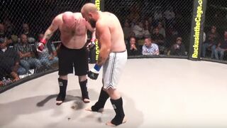 Fighter Craps All Over Cage Mat During Fight!