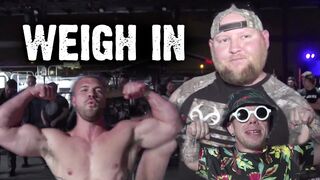 RNR 11 Super Brawl Weigh With 3'11'' Challenger STEALING Lightweight Title Belt!