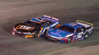 Slinger Speedway Keith’s Marina Race Against Cancer Super Late Model Feature Finish