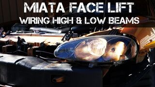 MX5 Miata NB Facelift Part 2 - High & Low Beam Wiring WITH Working High Beam Indicator