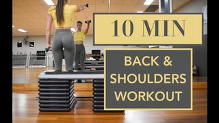 10 MIN BACK AND SHOULDERS WORKOUT | AT HOME OR GYM | BEGINNERS