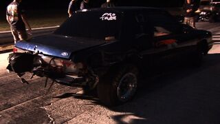 TURBO MUSTANG CRASH - Takes Out Other Car