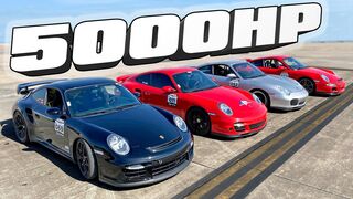 5,000hp between FOUR Porsche’s - 1/2 mile DOMINATION!