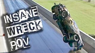 EPIC CAR WRECK Drone Footage - 300ft Mustang FLIGHT!!!