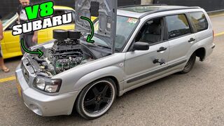 LS1 powered Forester gets KICKED OFF track!