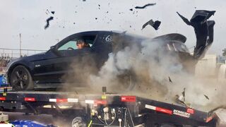 Mustang EXPLODES Tire on Dyno at 150MPH!