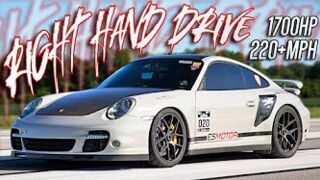 1700HP Porsche goes over 220MPH on a runway!