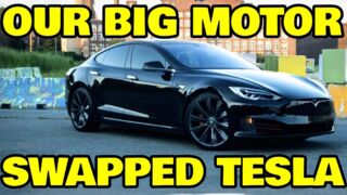 We swapped a BIGGER motor into a Tesla and what happened was pretty insane