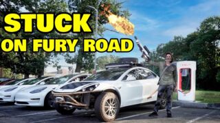 We took our Mad Max off-road Tesla model 3 to the supercharger and were pleasantly disappointed