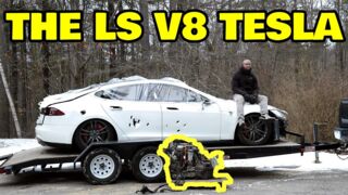 Building The Worlds First V8 Swapped Tesla
