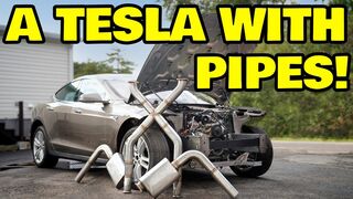 Giving the V8 Powered Tesla its one of a kind exhaust system