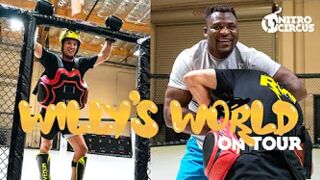 FRANCIS NGANNOU THROWS RWILLY AROUND THE CAGE // Willy's World On Tour Ep 4