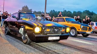 BIG Tire STREET ACTION - NITROUS Mustangs, 1400hp TT Opel + MORE!