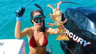 LOBSTERING in the BAHAMAS with a Polespear pt 2