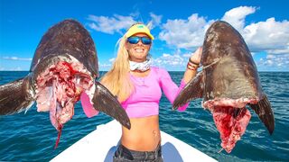 SHARK BATTLE Fishing for Giant Cobia - Catch Clean Cook