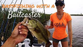 Bass fishing with a Baitcaster for Beginners | My first time
