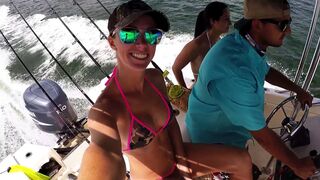Birthday Bikini Shark Fishing and South Florida Sandbar drinking day