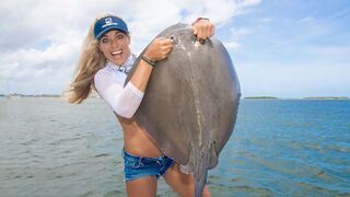 GIANT STINGRAY Catch Clean Cook! First Time, Surprising Results!!!!