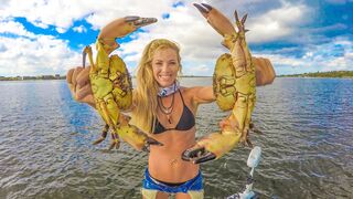 Stone Crab Claws! BEST How To Go CRABBING in Florida! (Catch Clean Cook) EASY and FUN!