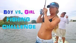 BOY vs. GIRL Inshore Saltwater Fishing CHALLENGE