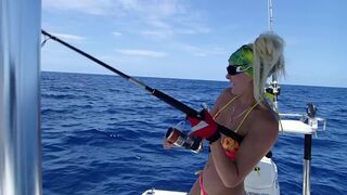 Bikini Girl - flathead fishing - offshore
