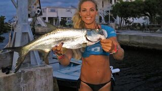 FISHING for Baby Tarpon in Backyard Florida Keys Honey Hole Video
