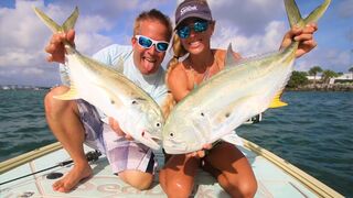 Florida Inshore Saltwater Fishing for Big Jacks GoPro Video!