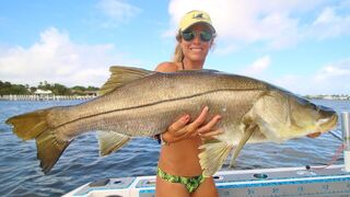 Florida Inshore Saltwater Fishing BEAST Snook Video