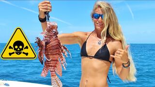 DEADLY LIONFISH! Florida Offshore Saltwater Fishing for Lethal & Venomous Killer Reef Fish