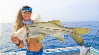 FOUND Rare Keeper Fish! SNOOK Catch Clean Cook with Stone Crab! (Snook Fishing Stuart Florida)