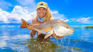 Exploring NEW WATERS! Flats Fishing For Redfish