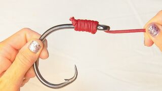 EASY! How to Snell a Hook - How to Tie a Hook to Fishing Line