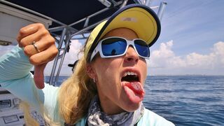 Florida Offshore Saltwater Live Bait Fishing ft. Bonito aka False Albacore SASHIMI for Lunch!