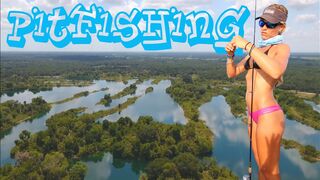 Girl BASSFISHING on Private Florida Lake feat. Phantom Drone