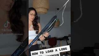 How to Load a Long Speargun #speargun #spearfishing #freediving #hunting