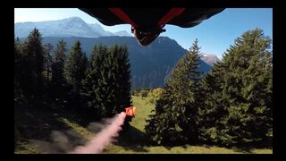 The f**k yeah line - Switzerland helicopter BASE jump - Anton Squeezer and Scotty Nice
