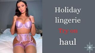 Holiday Lingerie Try On Haul (Shiny & Lacey)