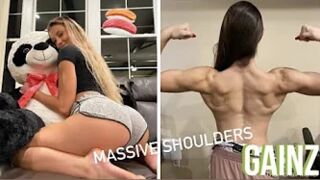 SHOULDER AND ARM TRAINING / WHAT I EAT FOR BIG GLUTES 2021