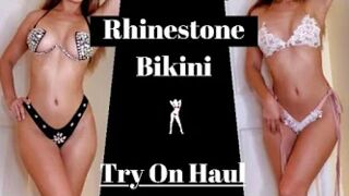 Rhinestone Thong Bikini Try On Haul
